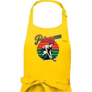 Kuchyňská zástěra Petanque žena - Pánská zástěra na vaření - Univerzální velikost ( Žlutá )