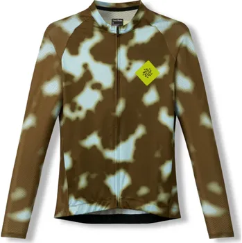 Cyklistické oblečení Pánský cyklistický dres Pedal Mafia Mens Core Long Sleeve Jersey - Marble Dark Brown Velikost: S