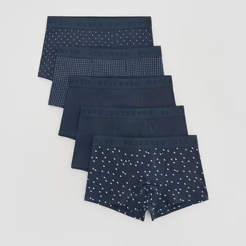 Chlapecké spodní prádlo Reserved - Sada 5&nbsp;boxerek classic - tmavomodrá - 022ES-59X - 022ES-59X-XL