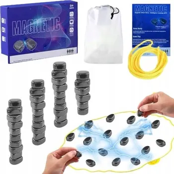 Desková hra Magnetická desková hra MAGNETYCZNA 36 szt GRA W SZACHY KAMIENIE MIKA LAVENDER SHOP