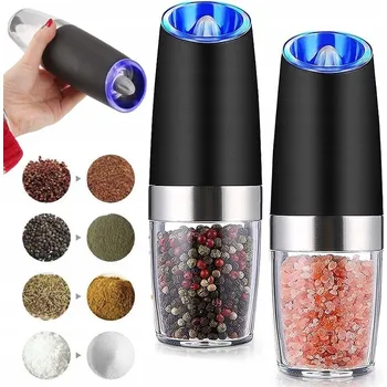 Kuchyňský mlýnek Elektrický mlýnek na sůl a pepř černý 2 ks napájení 25 W