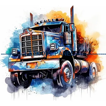 Látkový panel - Auto - AM-62 Velikost: 25x25cm, Materiál: Úplet