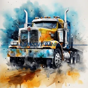 Látkový panel - Auto - AM-56 Velikost: 30x30cm, Materiál: Bavlna