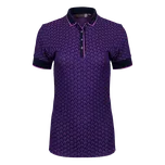 Kjus Women Ella Structure Polo S/S L/40, Foxglove/Atlanta Blue, dámské