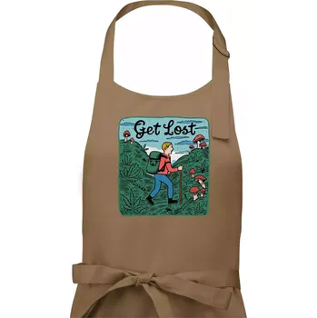Kuchyňská zástěra Marihuana - Get lost - Pánská zástěra na vaření - Univerzální velikost ( Cappuccino )