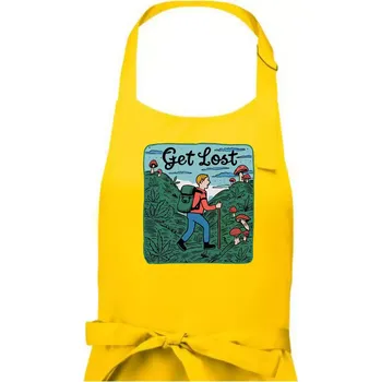Kuchyňská zástěra Marihuana - Get lost - Pánská zástěra na vaření - Univerzální velikost ( Žlutá )