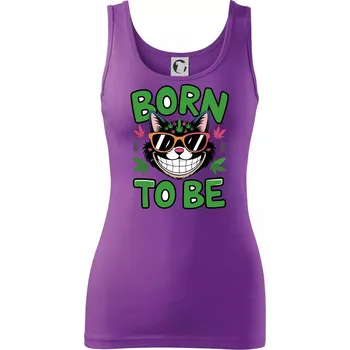 Dámské tričko Marihuana - born to be - Dámské tílko - XL ( Fialová )