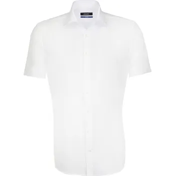 Pánská košile Seidensticker Pánská popelínová košile SN021001 White 46