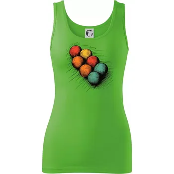 Dámské tričko Petanque koule kresba - Dámské tílko - L ( Apple Green )