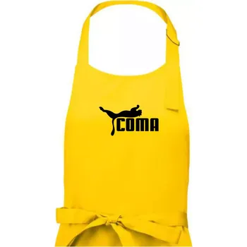 Kuchyňská zástěra Coma parodie - Dámská zástěra na vaření - Univerzální velikost ( Žlutá )