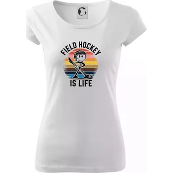 Dámské tričko Field hockey is life - Dámské triko Pure - XS ( Bílá )