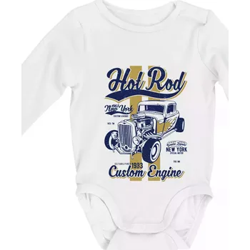 Hot Rod New York - Body kojenecké s dlouhým rukávem - Dlouhý r. do 3 měs ( Bílá )