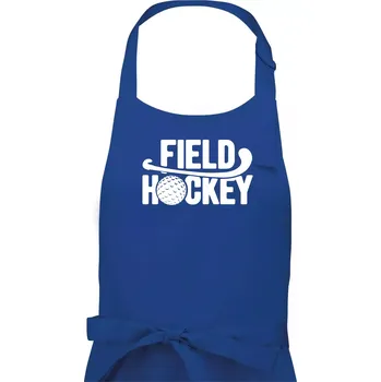 Kuchyňská zástěra Field hockey míček a nápis - Dámská zástěra na vaření - Univerzální velikost ( Královská modrá )