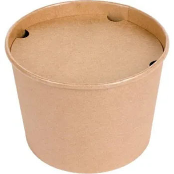 Jednorázové nádobí Papírový kbelík s víkem 5100ml 40ks