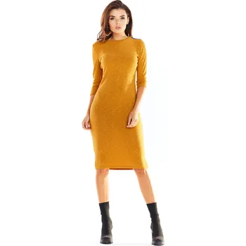 Dámské šaty Dámské šaty Awama Basic Awama hořčicová 1325724