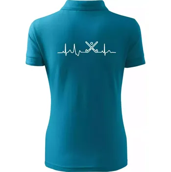 Pozemní hokej ekg - hokejky - Polokošile dámská Pique Polo - XS ( Tmavý tyrkys )