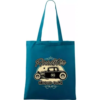 Roadster car - Taška bavlněná - 42 x 38 cm ( Petrolejová )