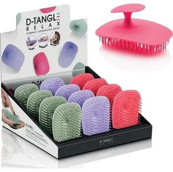 kartáč na vlasy Kartáč pro rozčesávání vlasů D-Tangle Relax růžový