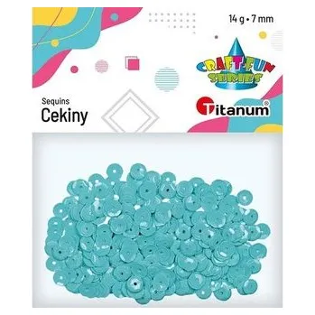 Set školních potřeb Cekiny 7mm okrągłe pastelowe 14g lazurowe