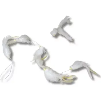 Velikonoční dekorace Dekorace - Girlanda peří 70cm bílá