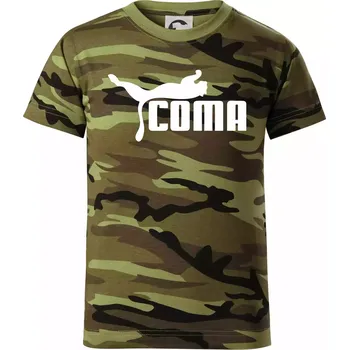 Chlapecké tričko Coma parodie - Dětské maskáčové triko - 122 cm/6 let ( Zelený maskáč )