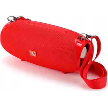 Bluetooth reproduktor BEZDRÁTOVÝ REPRODUKTOR T&G TG534 BASS RADIO BLUETOOTH LED MIKROFON ČERVENÝ
