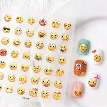 samolepka Samolepicí Samolepky Konvexní 3D Samolepky na nehty Vzory Smajlíci , Emotikony
