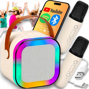 Mikrofon Mikrofon ROHSEL BLUETOOTH ZESTAW BEZPRZEWODOWY KARAOKE LED