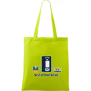 Nikdy nezapomeneme 90s - Taška bavlněná - 42 x 38 cm ( Limetková )