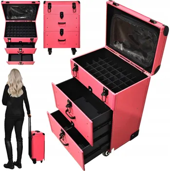 Velký Kufřík – organizér na laky a lampu, kufr na kolečkách