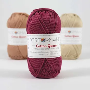 Příze Bavlněná příze Cotton Queen 2109 - vínová