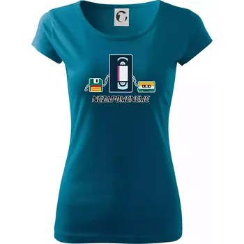 Dámské oblečení Nikdy nezapomeneme 90s - Dámské triko Pure - S ( Petrolejová )