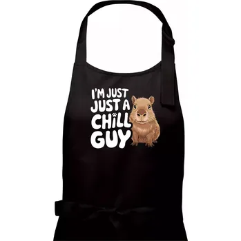 Kuchyňská zástěra Capybara I'm Just a Chill Guy - Pánská zástěra na vaření - Univerzální velikost ( Černá )