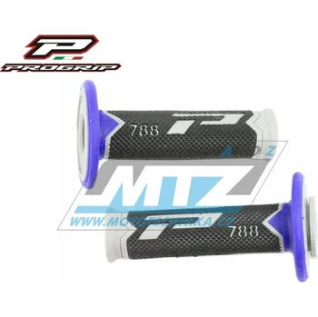 Rukojeti/Gripy Progrip 788 - šedo-černo-modré (třívrstvé) KAWASAKI KDX 200 1983-2006