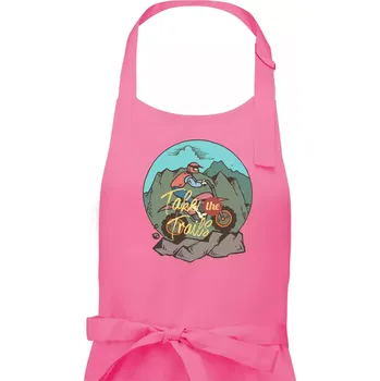 Kuchyňská zástěra Offroad Moto - Dámská zástěra na vaření - Univerzální velikost ( Růžová )