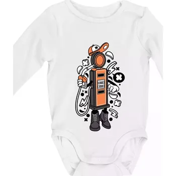 Tankman - Body kojenecké s dlouhým rukávem - Dlouhý r. 3-6 měs ( Bílá )