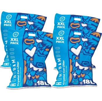 Podestýlka pro kočku HUHUbamboo Huhu Bamboo silikón 4 x 18 l