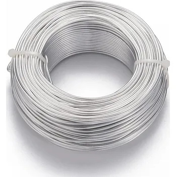 Korálek Alu drát stříbrný (2 mm)