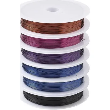 Korálek Sada měděných drátků 0,4 mm mix č.3