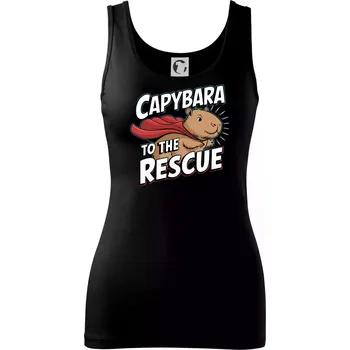 Dámské oblečení Capybara to the Rescue - Dámské tílko - XS ( Černá )