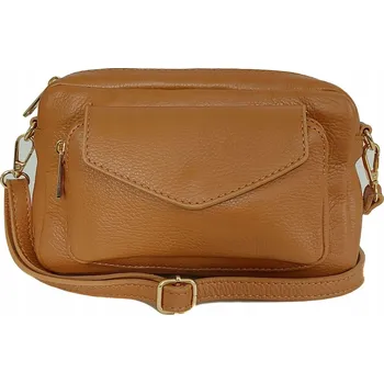 Kabelka Vera Pelle kabelka kožená kabelka přes rameno z pravé kůže hnědá