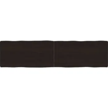 Obývací pokoj vidaXL Stolní deska 160x40x(2-6)cm ošetřený dub živá hrana [363969] Barva: tmavě hnědá