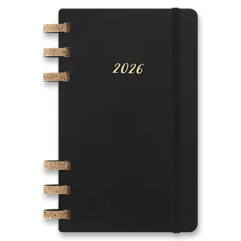 Diář Diář Moleskine Spiral - měkké desky L, měsíční/týdenní, černý 2026