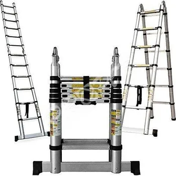 Železářství PROPER Žebřík teleskopický 4,4m štafle 7+7 příček