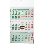 Baloušek, s.r.o. NÁSTĚNNÝ KALENDÁŘ A3 - TŘÍMĚSÍČNÍ ZELENÝ 2026 - BNC2