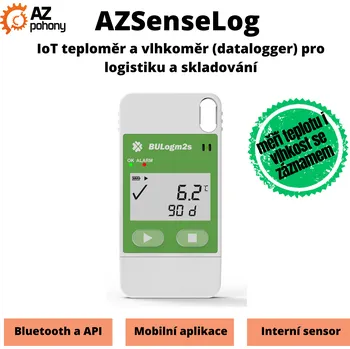 AZSenseLog - IoT teploměr a vlhkoměr (datalogger) se záznamem pro logistiku a skladování