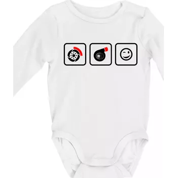 Kojenecký body Turbodiesel úsměv - Body kojenecké s dlouhým rukávem - Dlouhý r. do 3 měs ( Bílá )