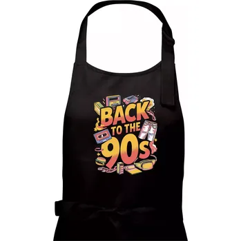 Kuchyňská zástěra Back to 90s - vzpomínky - Pánská zástěra na vaření - Univerzální velikost ( Černá )