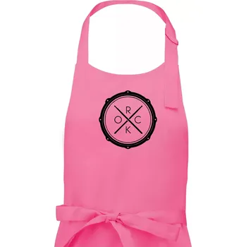 Kuchyňská zástěra Paličky bicí ROCK - Pánská zástěra na vaření - Univerzální velikost ( Růžová )