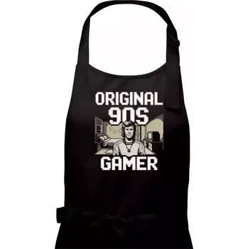 Kuchyňská zástěra Original 90s gamer - béžový - Pánská zástěra na vaření - Univerzální velikost ( Černá )